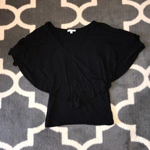 Black short sleeve top